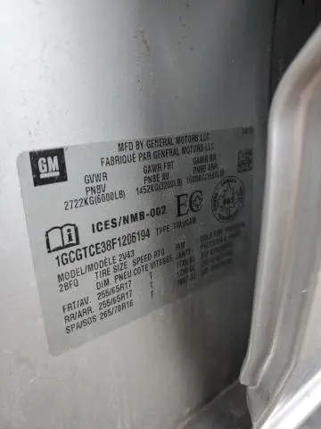 2015 CHEVROLET COLORADO Z71  