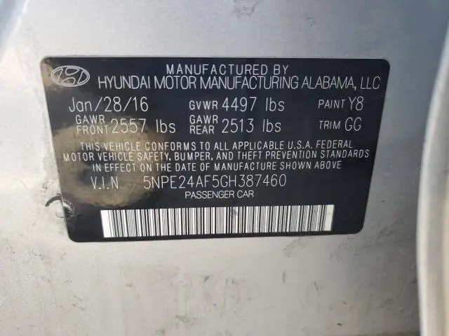 2016 HYUNDAI SONATA SE