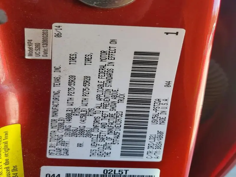 2014 TOYOTA TUNDRA CREWMAX PLATINUM  