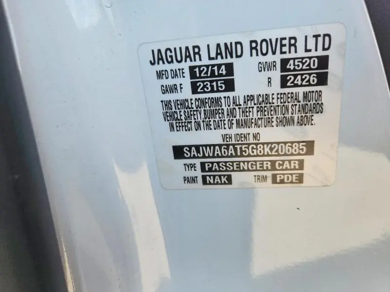 2016 JAGUAR F-TYPE   