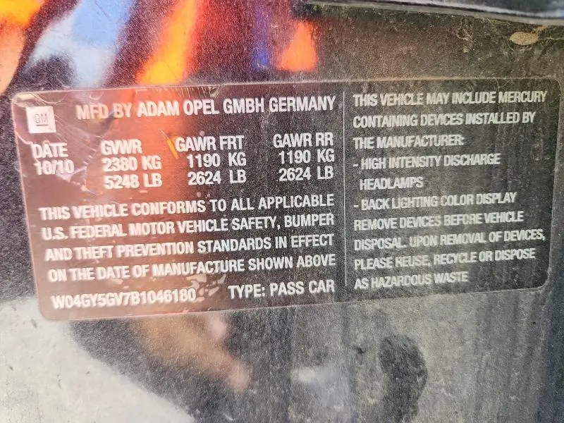 2011 BUICK REGAL CXL  