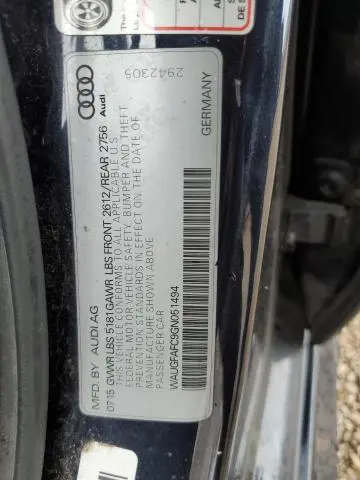 2016 AUDI A6 PREMIUM PLUS  