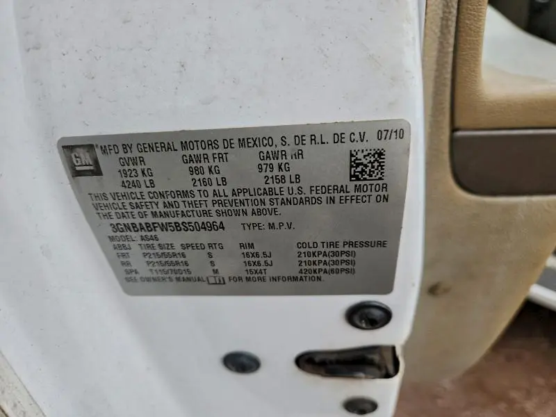 2011 CHEVROLET HHR LT  