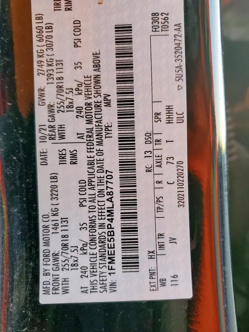 2021 FORD BRONCO BASE  