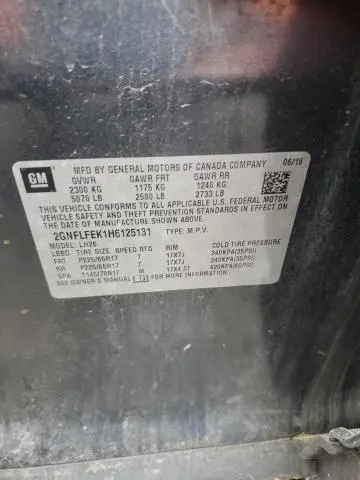 2017 CHEVROLET EQUINOX LT  