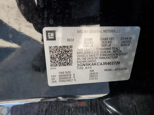 2018 CHEVROLET TAHOE K1500 LS  