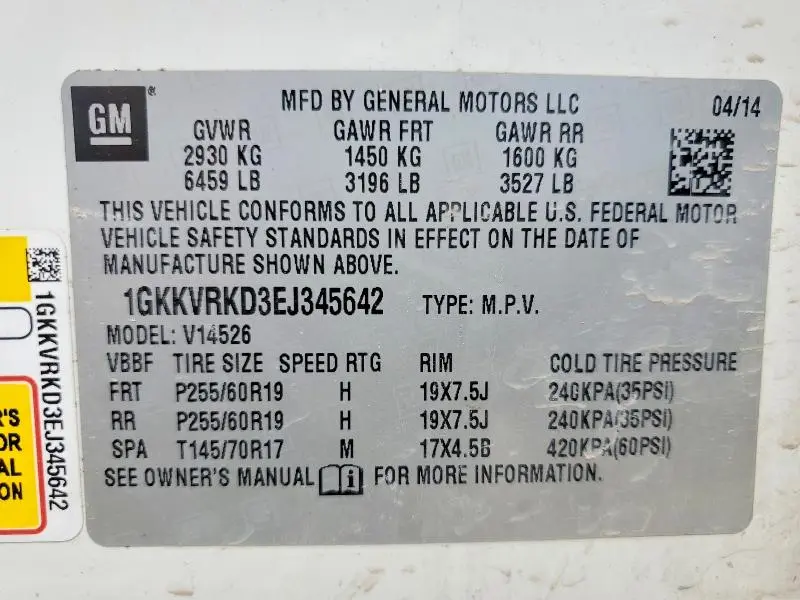 2014 GMC ACADIA SLT-1  