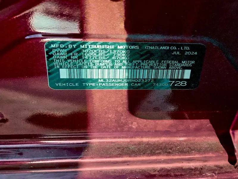 2024 MITSUBISHI MIRAGE ES  