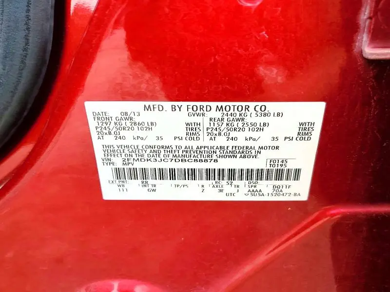 2013 FORD EDGE SEL  