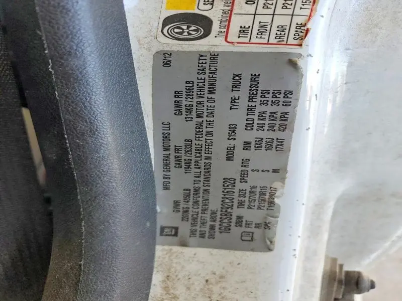 2012 CHEVROLET COLORADO   