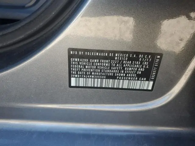 2017 VOLKSWAGEN JETTA SPORT  