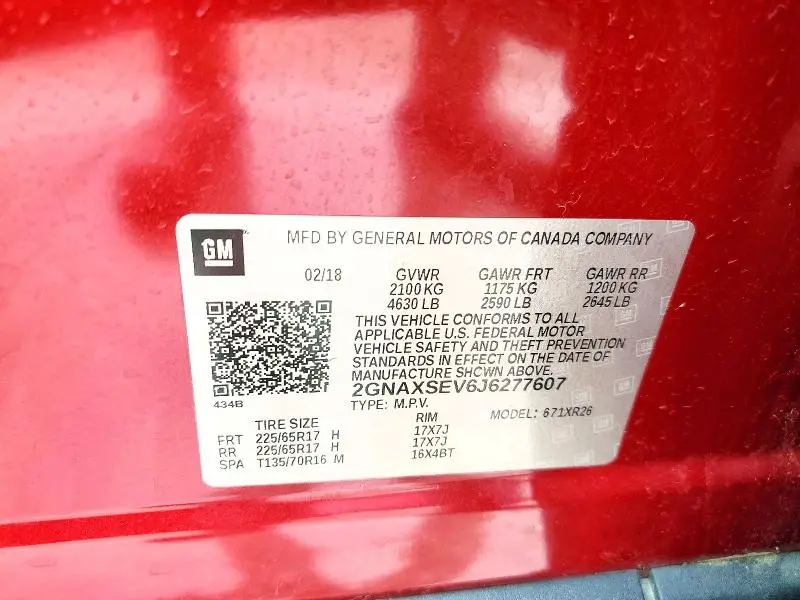 2018 CHEVROLET EQUINOX LT  