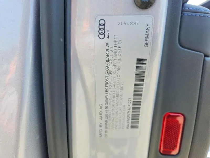 2019 AUDI A5 PRESTIGE S-LINE  