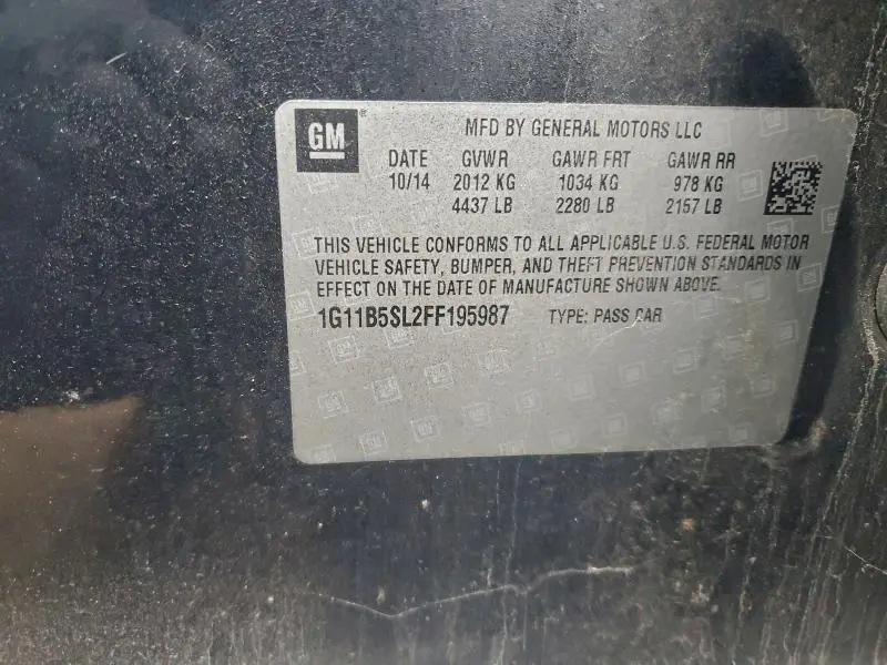 2015 CHEVROLET MALIBU LS  