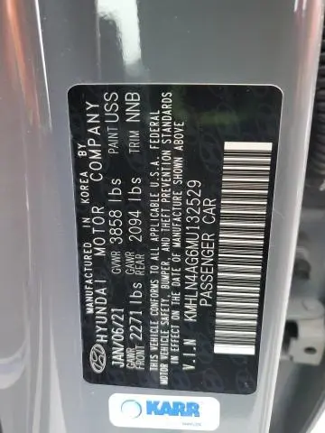 2021 HYUNDAI ELANTRA SEL  