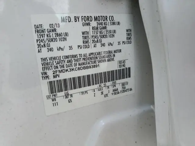 2013 FORD EDGE LIMITED  