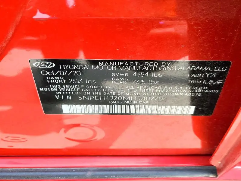 2021 HYUNDAI SONATA LIMITED  