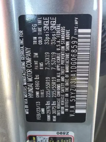 2013 HYUNDAI SANTA FE SPORT   