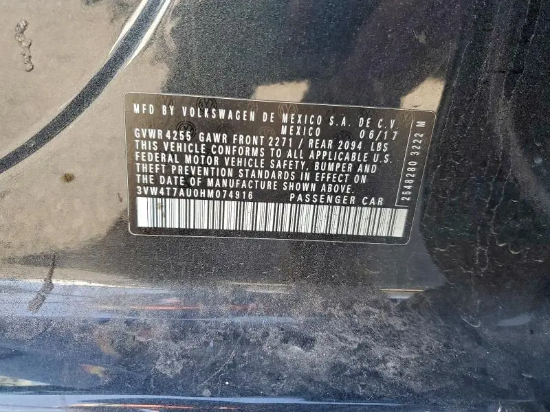 2017 VOLKSWAGEN GTI S  