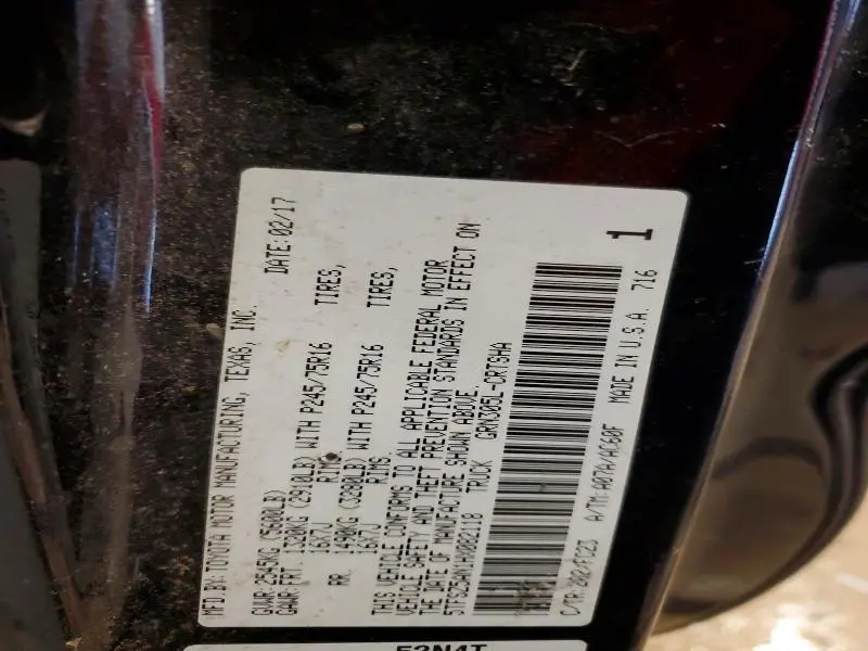 2017 TOYOTA TACOMA ACCESS CAB  