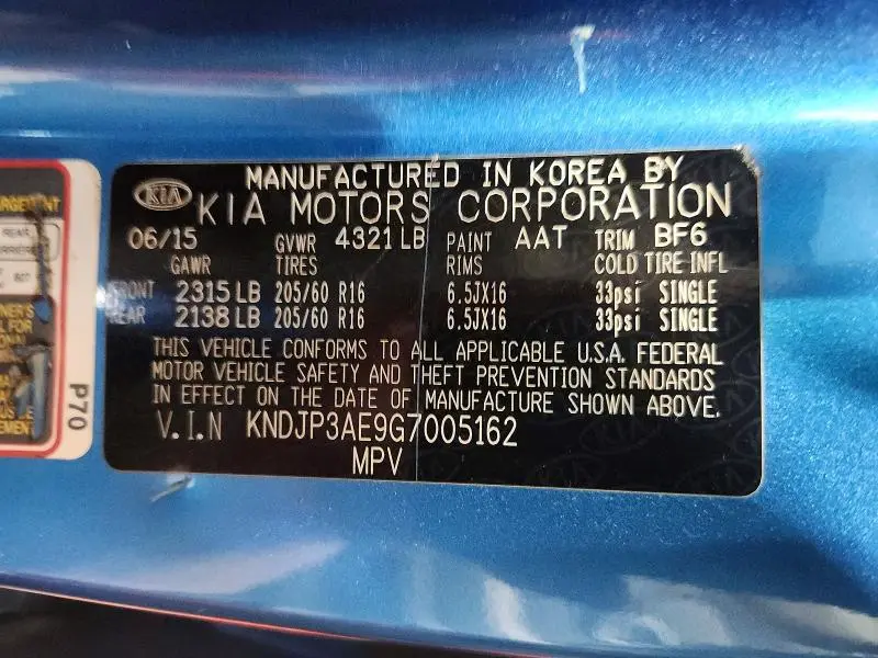 2016 KIA SOUL EV BASE  