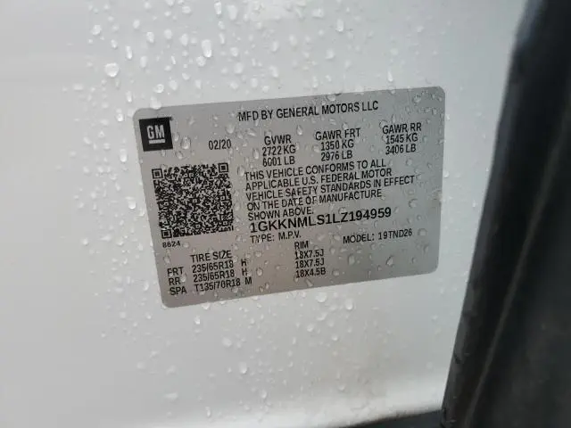 2020 GMC ACADIA SLT  