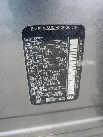 2019 INFINITI QX50 ESSENTIAL  