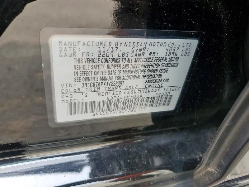2018 NISSAN SENTRA NISMO  