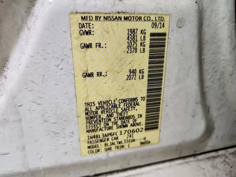 2015 NISSAN ALTIMA 3.5 SL  