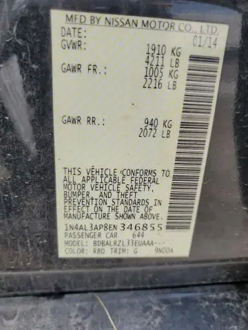 2014 NISSAN ALTIMA 2.5  