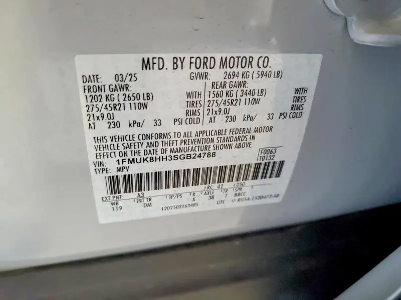 2025 FORD EXPLORER PLATINUM  