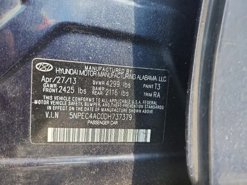 2013 HYUNDAI SONATA SE  