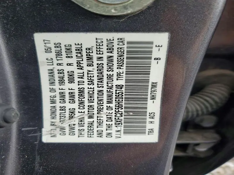 2017 HONDA CIVIC LX  