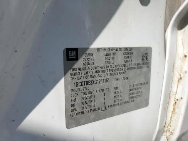 2016 CHEVROLET COLORADO