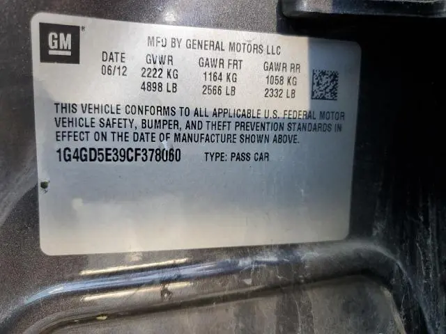 2012 BUICK LACROSSE PREMIUM  