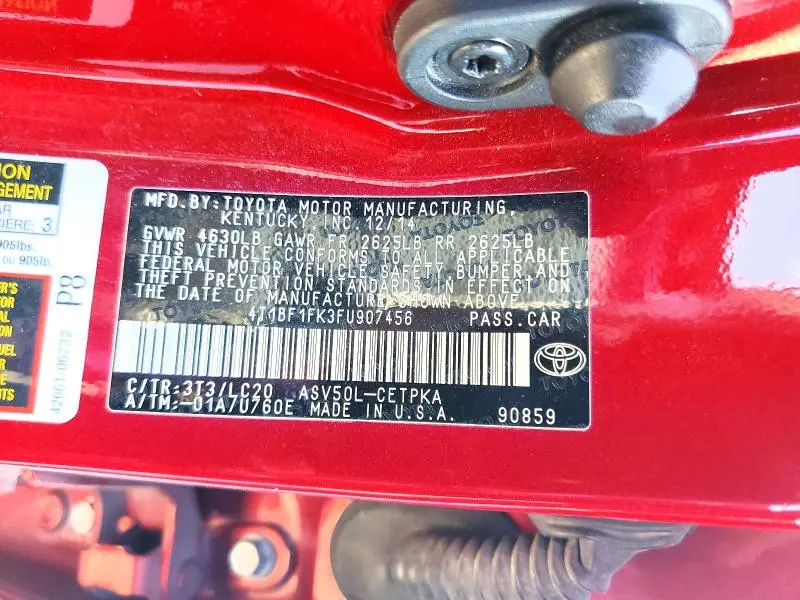 2015 TOYOTA CAMRY XSE  