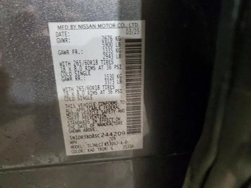 2025 NISSAN PATHFINDER ROCK CREEK  