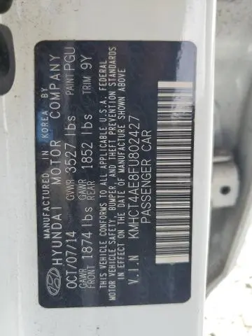 2015 HYUNDAI ACCENT GLS  