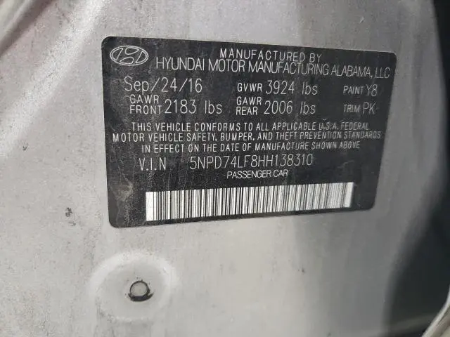2017 HYUNDAI ELANTRA SE  