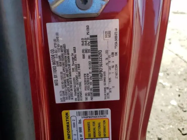 2016 FORD MUSTANG GT  