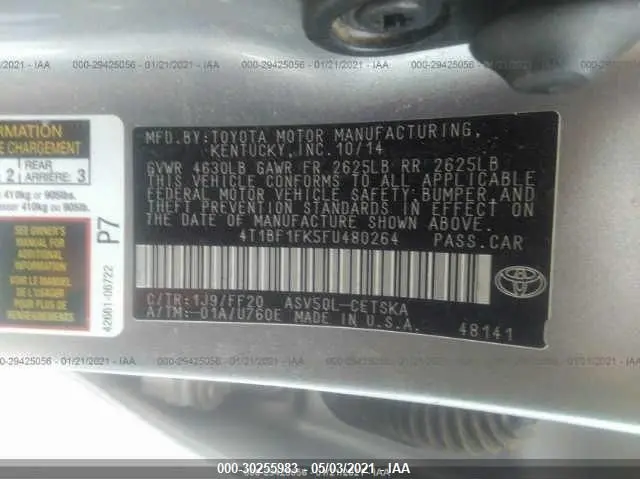 2015 TOYOTA CAMRY SE