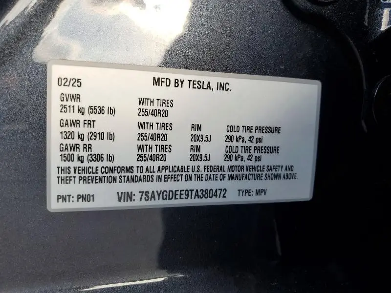 2026 TESLA MODEL Y   