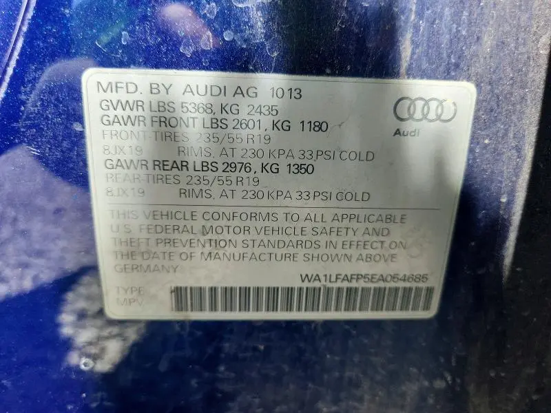 2014 AUDI Q5 PREMIUM PLUS  