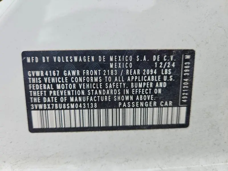 2025 VOLKSWAGEN JETTA SPORT  