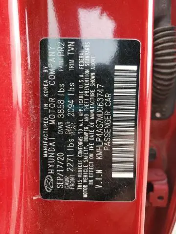 2021 HYUNDAI ELANTRA LIMITED  