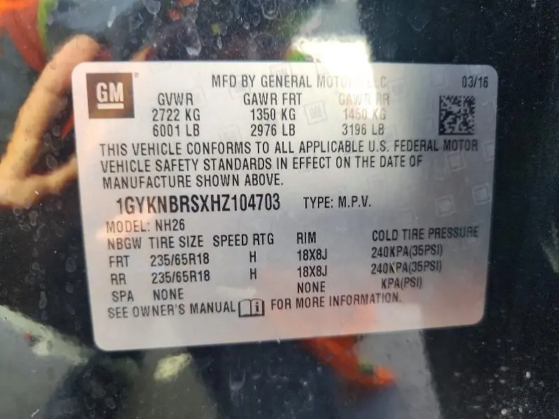 2017 CADILLAC XT5 LUXURY  