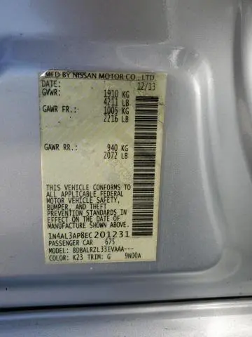 2014 NISSAN ALTIMA 2.5  