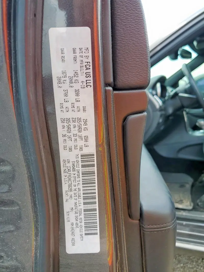 2019 JEEP GRAND CHEROKEE LAREDO  