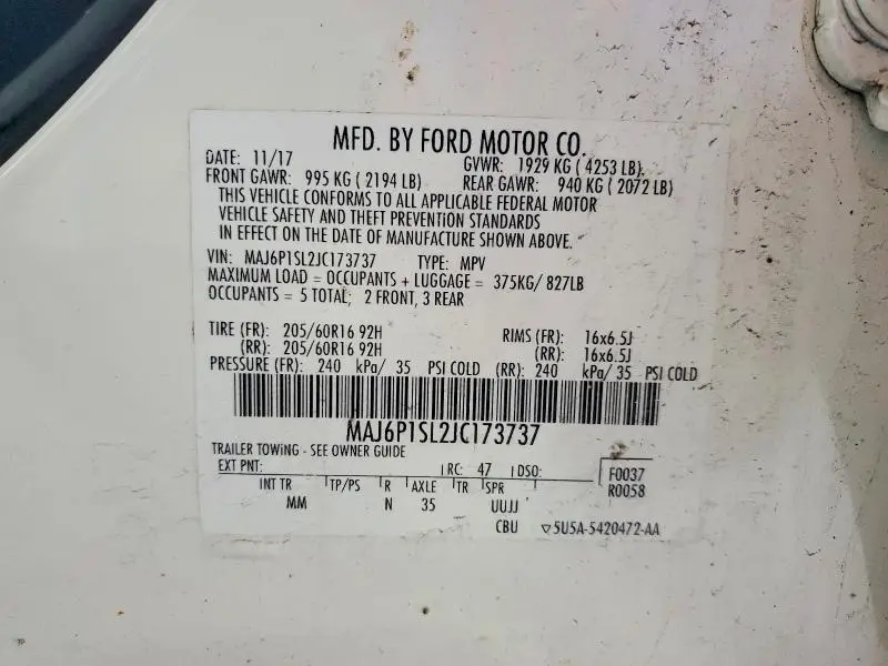 2018 FORD ECOSPORT S  