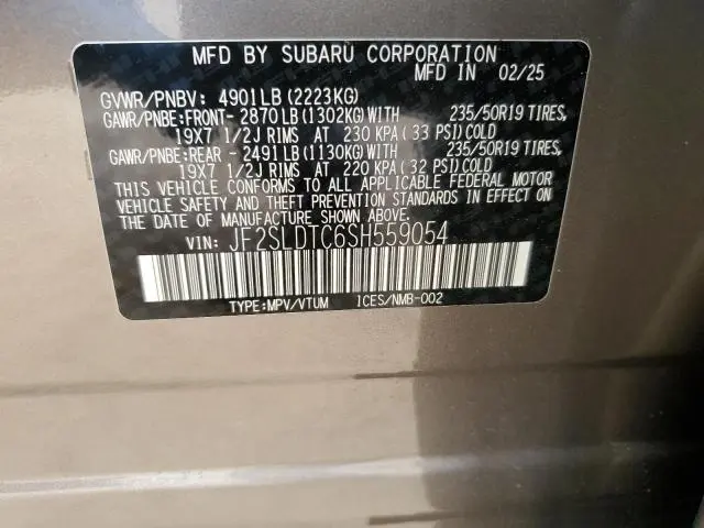 2025 SUBARU FORESTER TOURING  